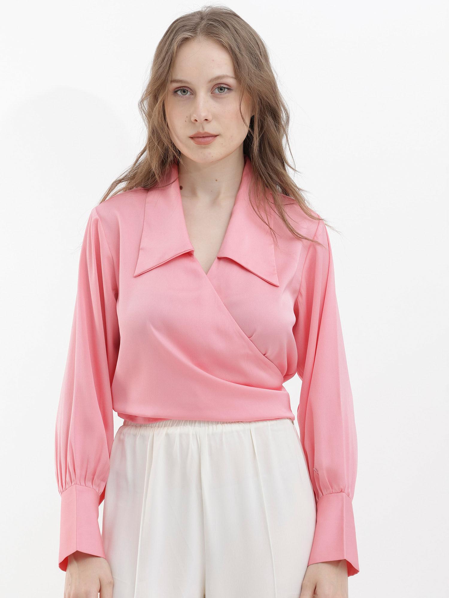 riola pastel pink solid top