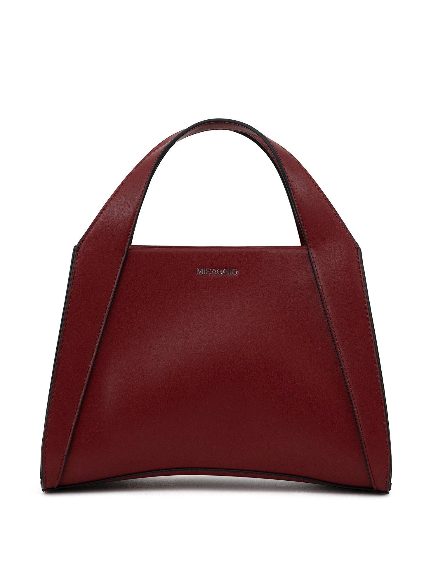 risa top-handle handbag with sling/crossbody strap - wine