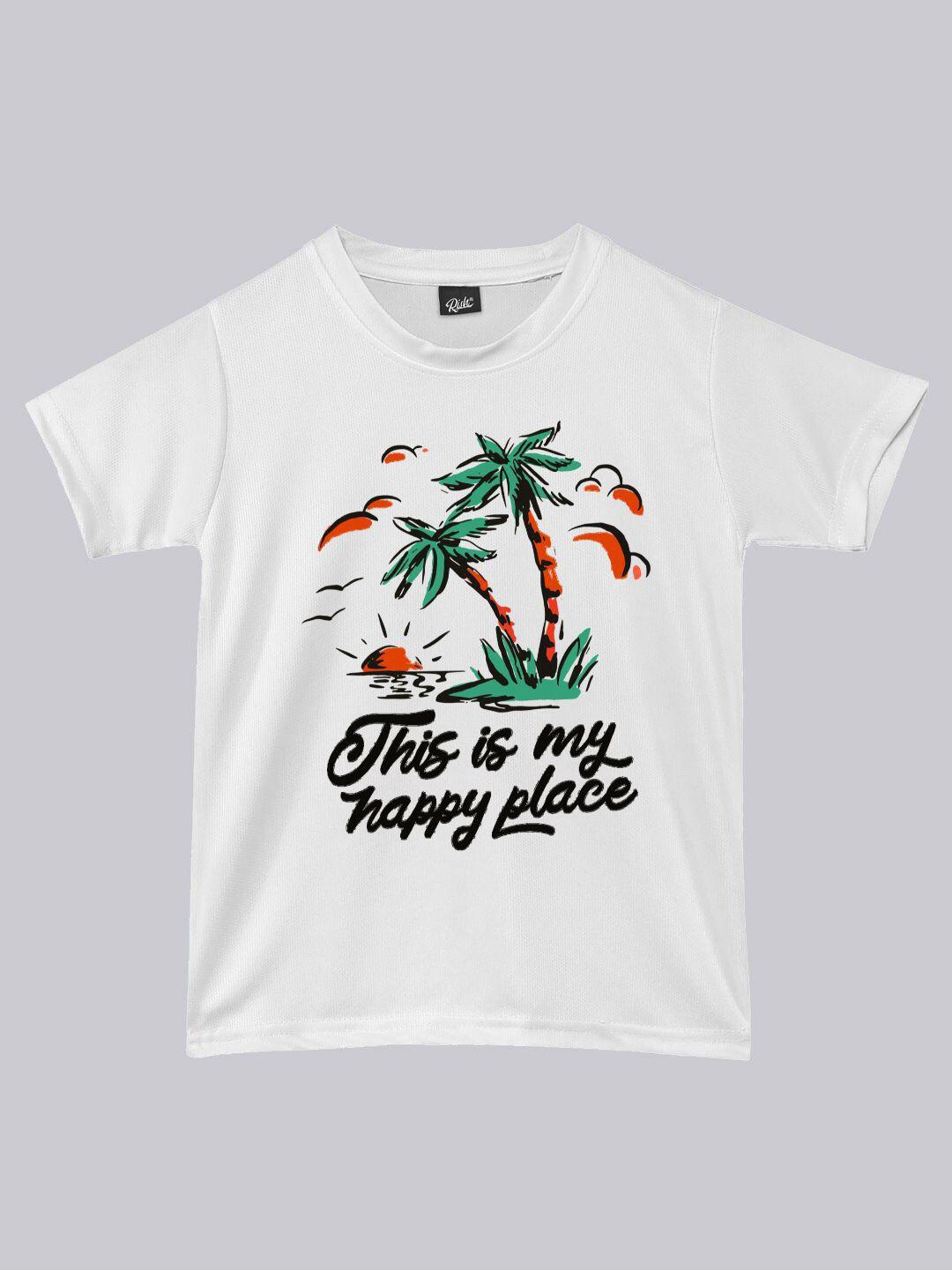 rish boys tropical printed round neck t-shirt