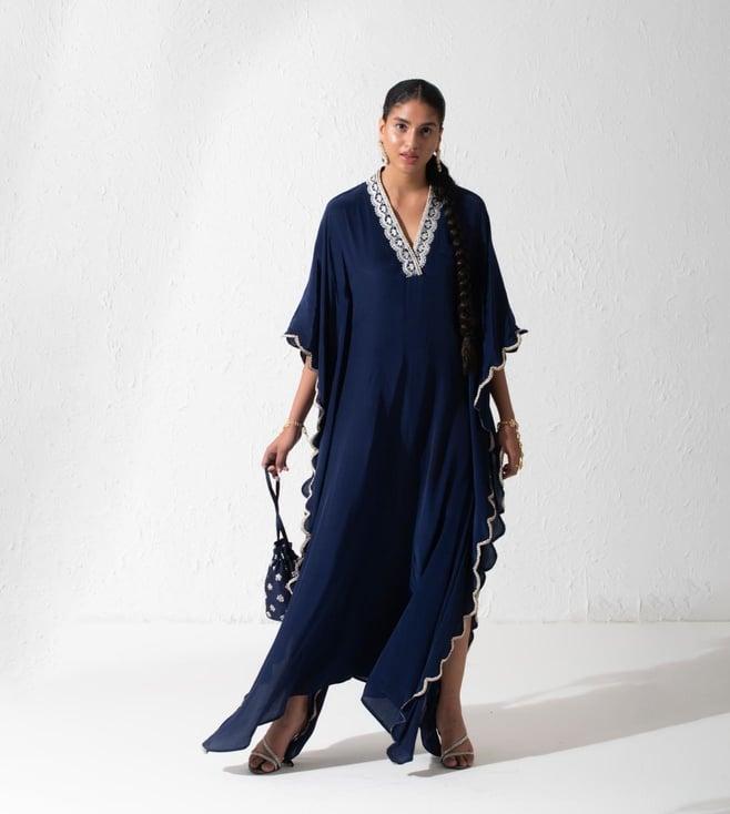 rishi and vibhuti midnight blue haya kaftan