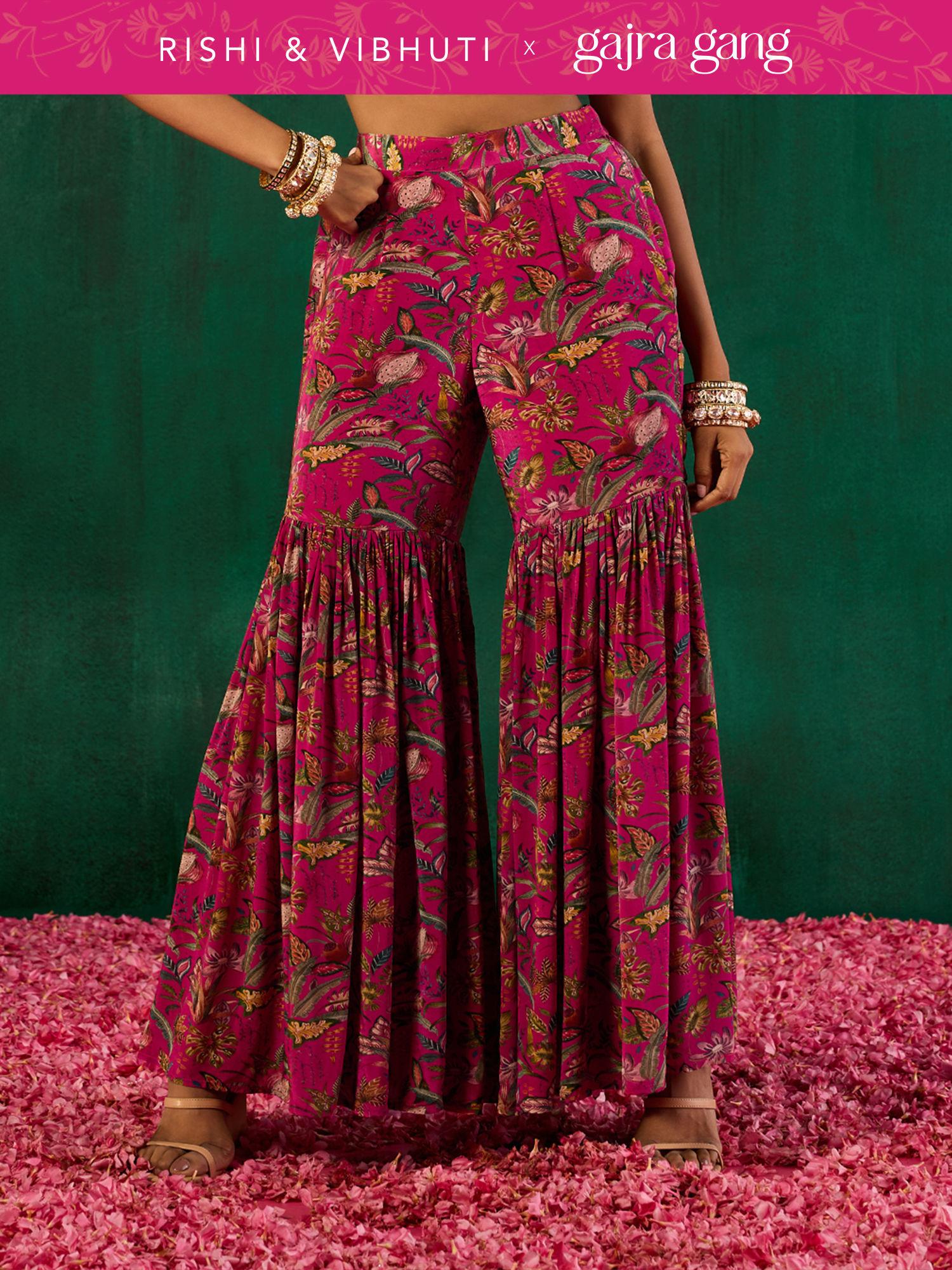 rishi vibhuti pink printed sharara ggrvbtm01