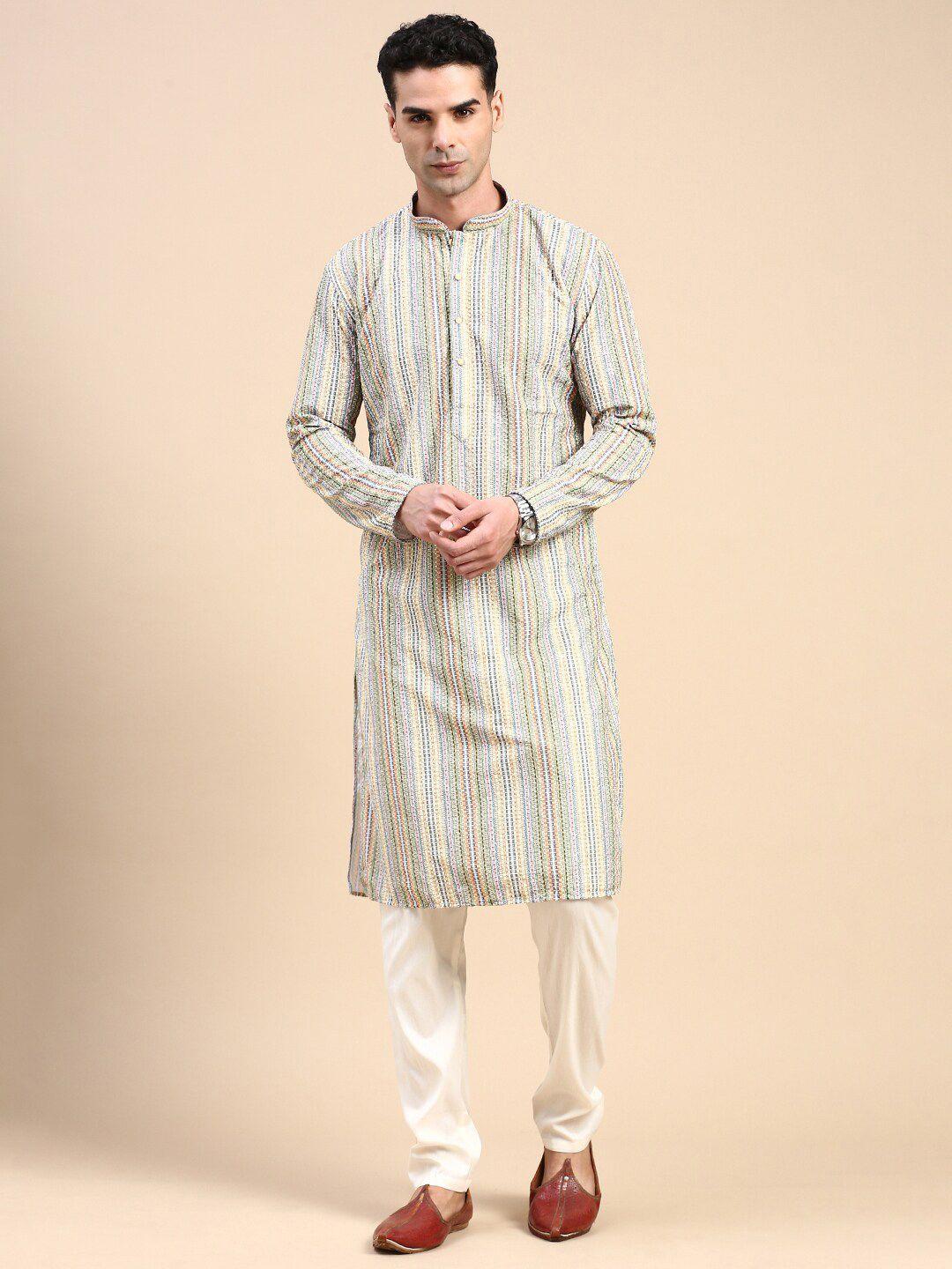 rishika self design straight kurta with pyjama