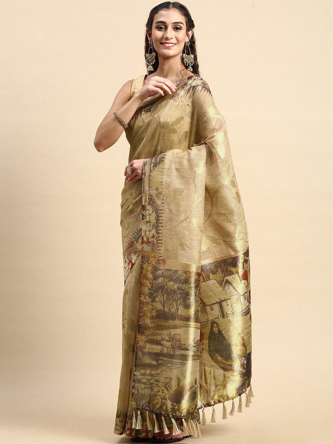 rishika floral woven design saree