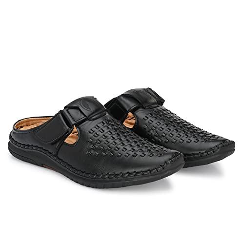 rising wolf men’s outdoor fisherman sandals (black, numeric_9)