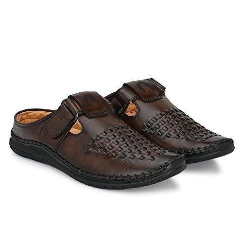 rising wolf men’s outdoor fisherman sandals (brown, numeric_11)