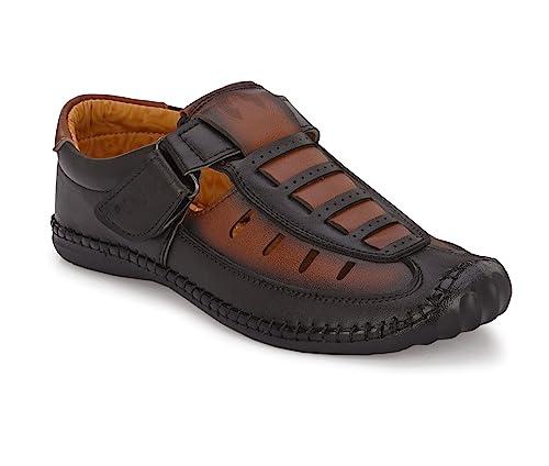 rising wolf trendy brown sandals for men