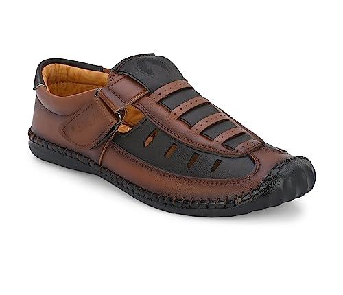 rising wolf trendy tan sandals for men