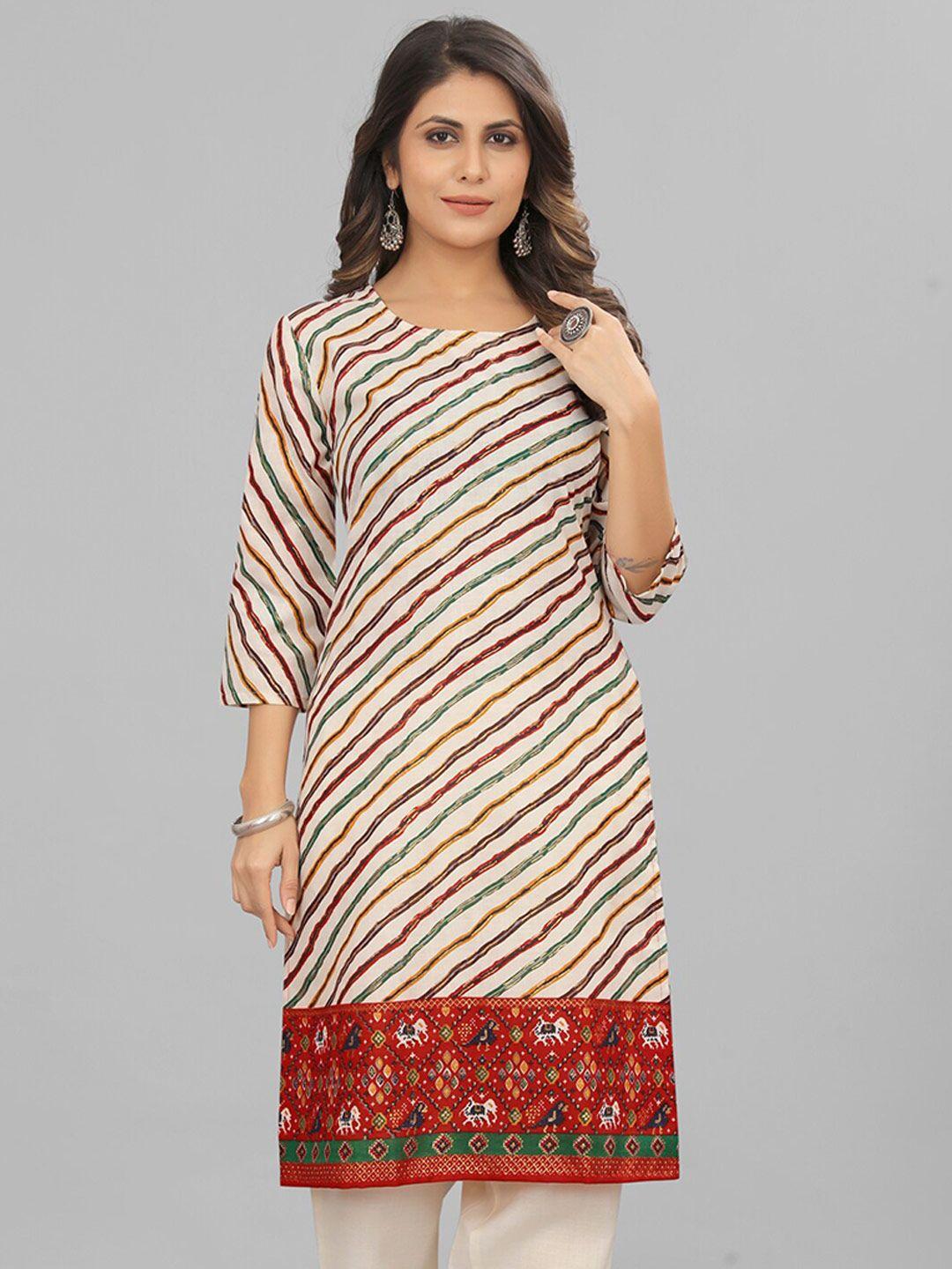 riti leheriya printed pure cotton straight kurta