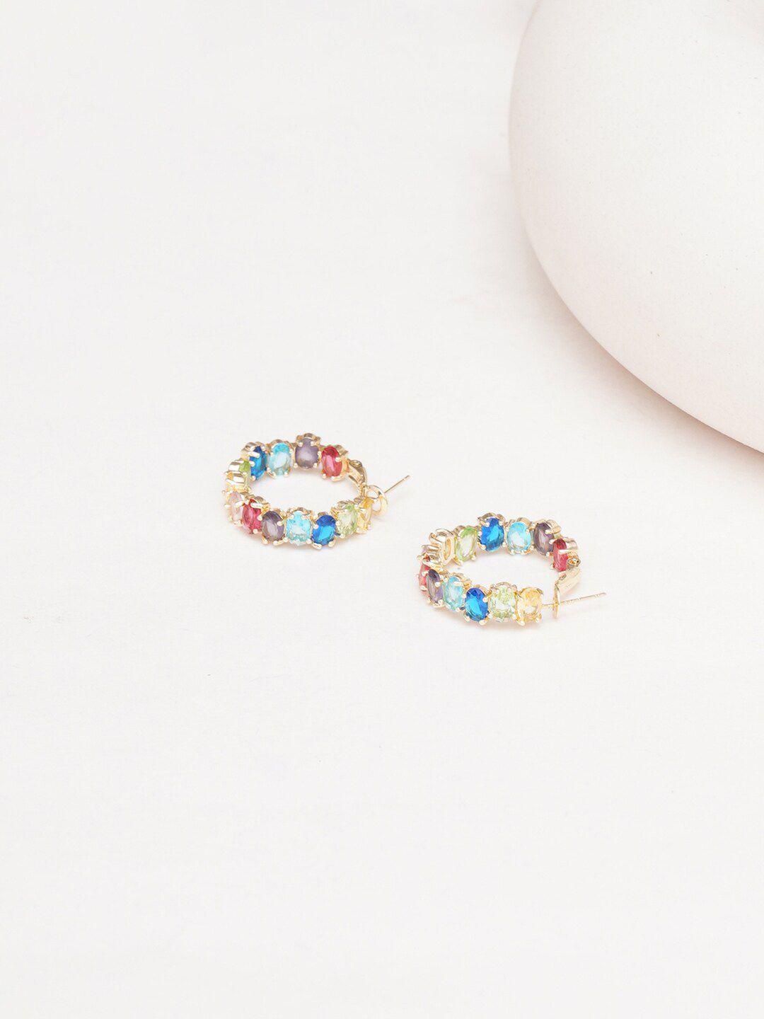 ritu singh multicoloured contemporary studs earrings