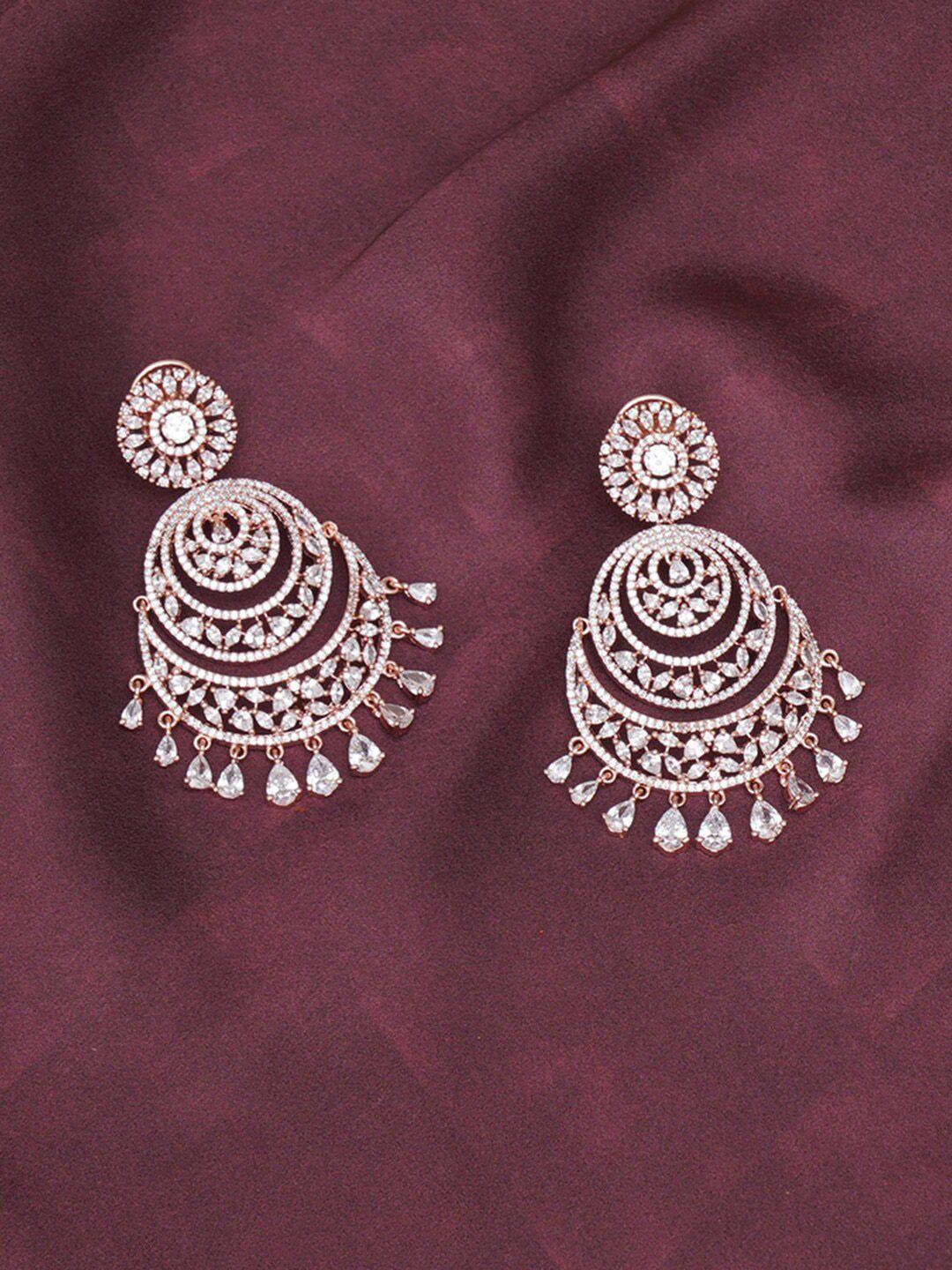 ritu singh rose gold contemporary drop earrings