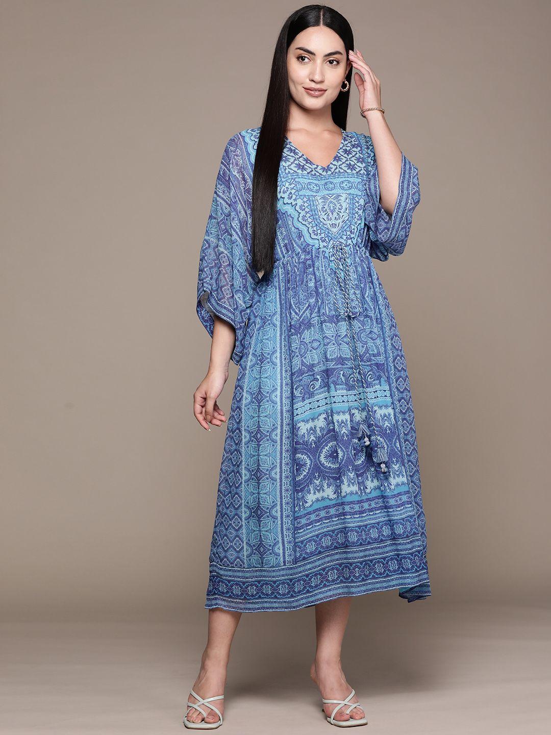 ritu kumar printed long dress