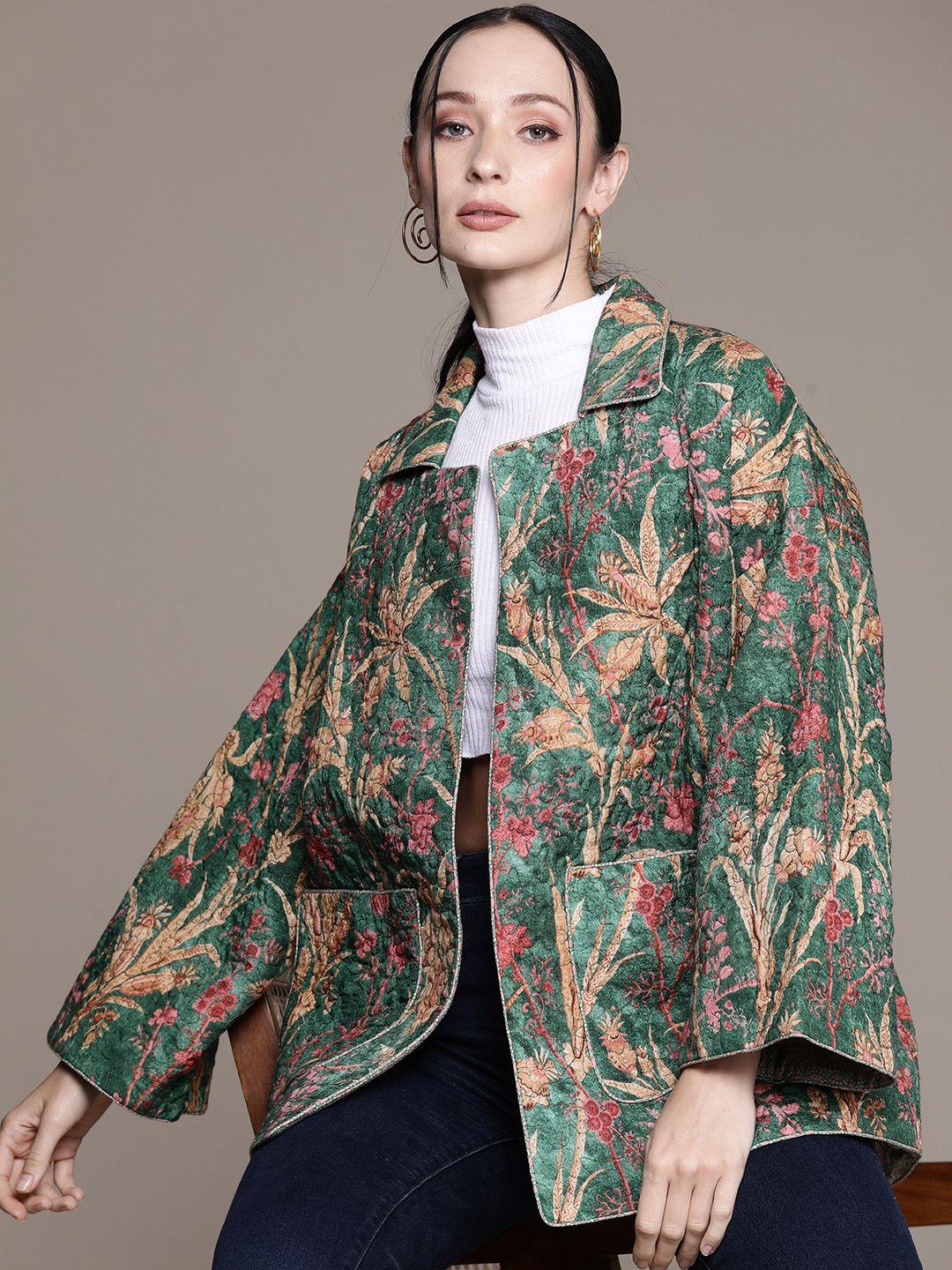 ritu kumar women floral open front jacket