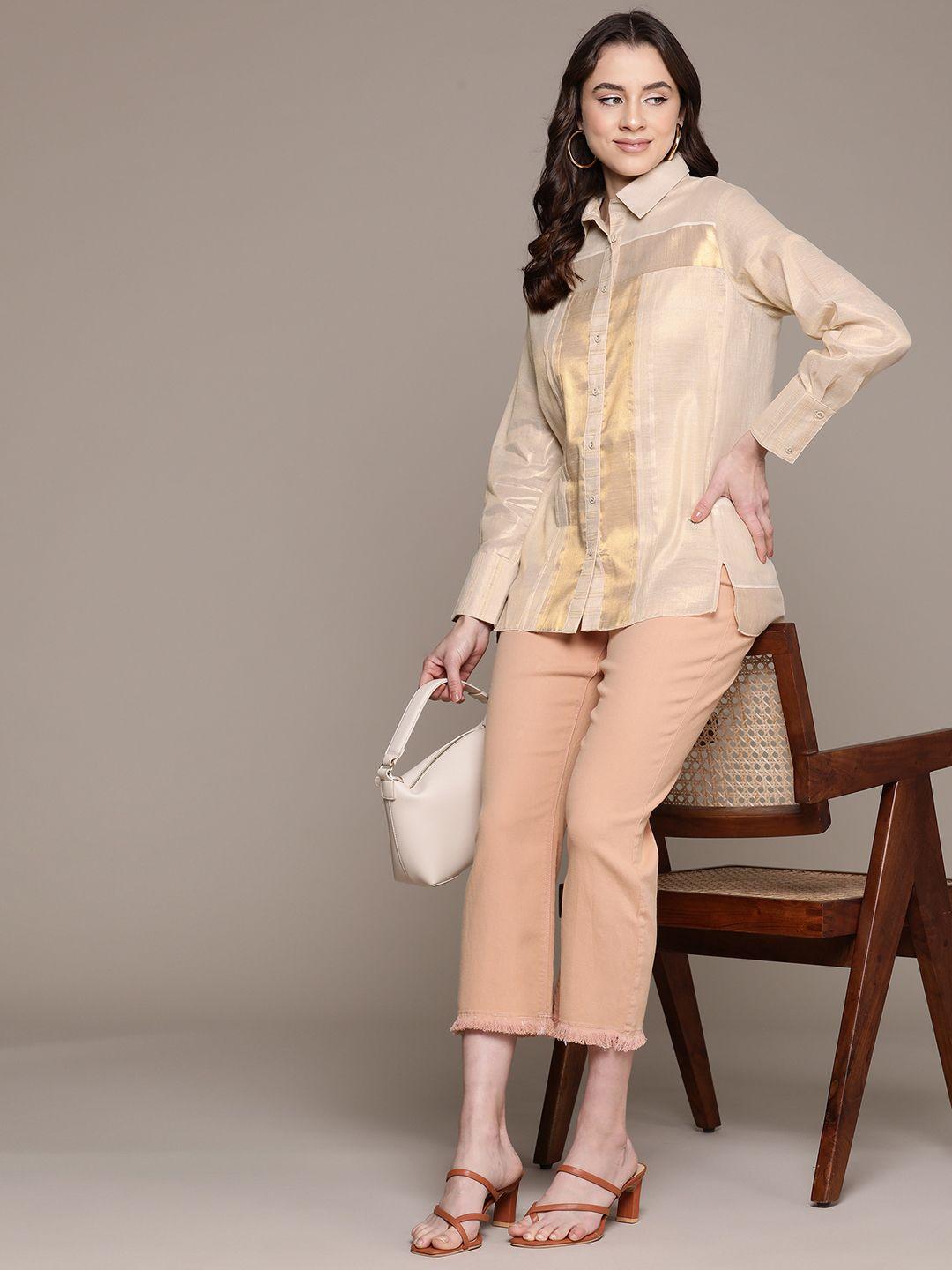 ritu kumar women relaxed opaque casual shirt