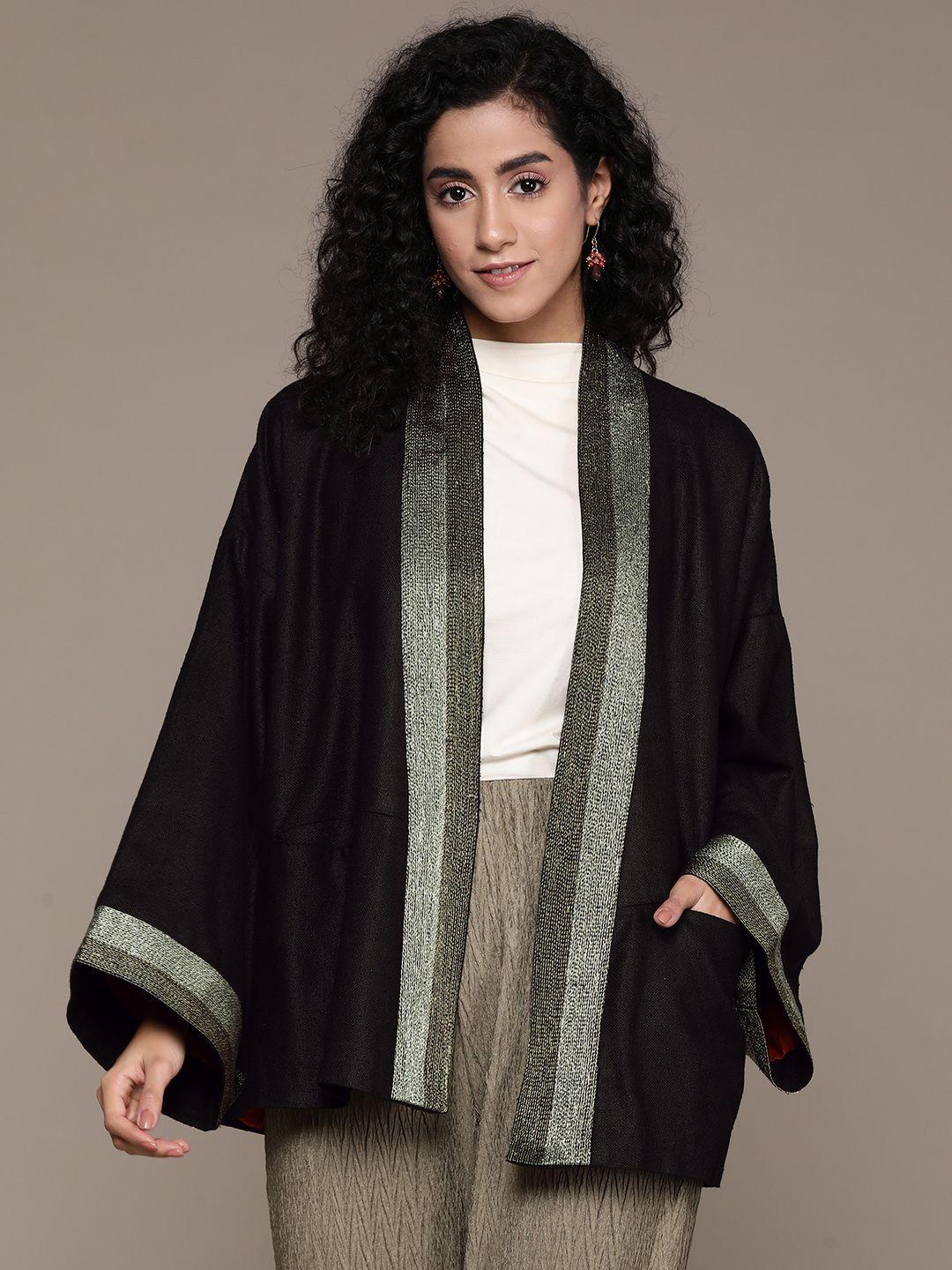 ritu kumar women solid longline shrug