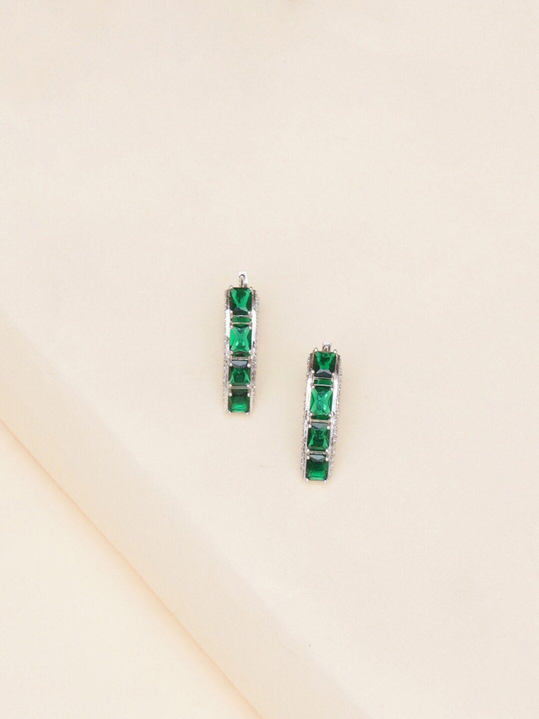 ritu singh green contemporary hoop earrings