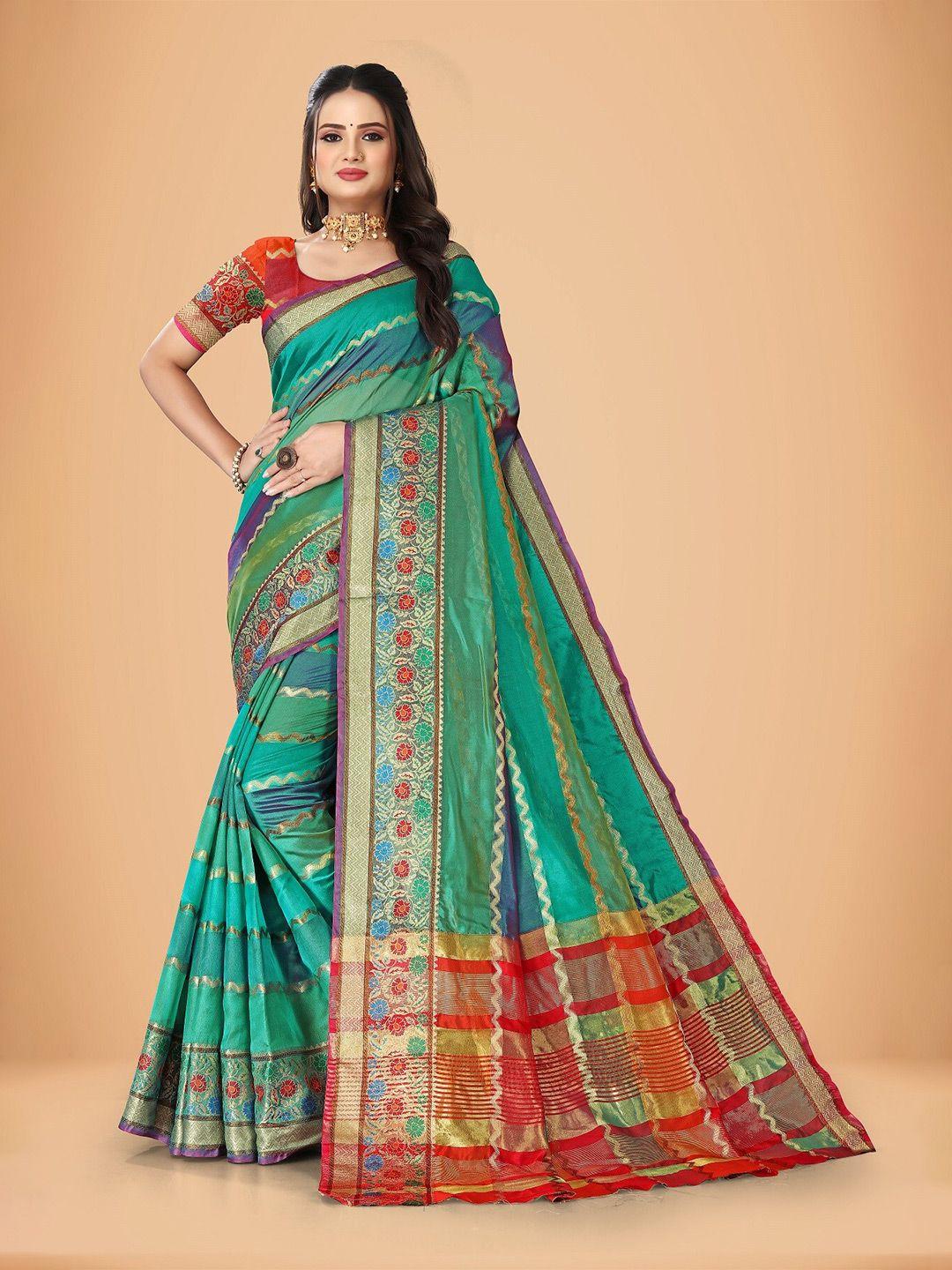 rivana ethnic motifs woven design zari art silk banarasi saree