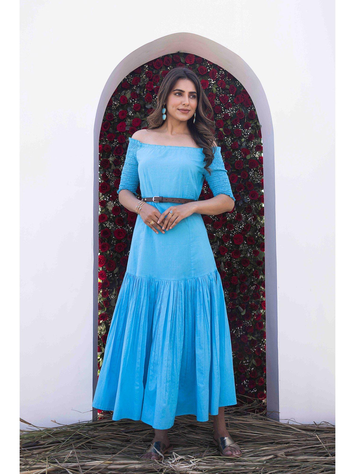 river blue maxi dress (set of 2)