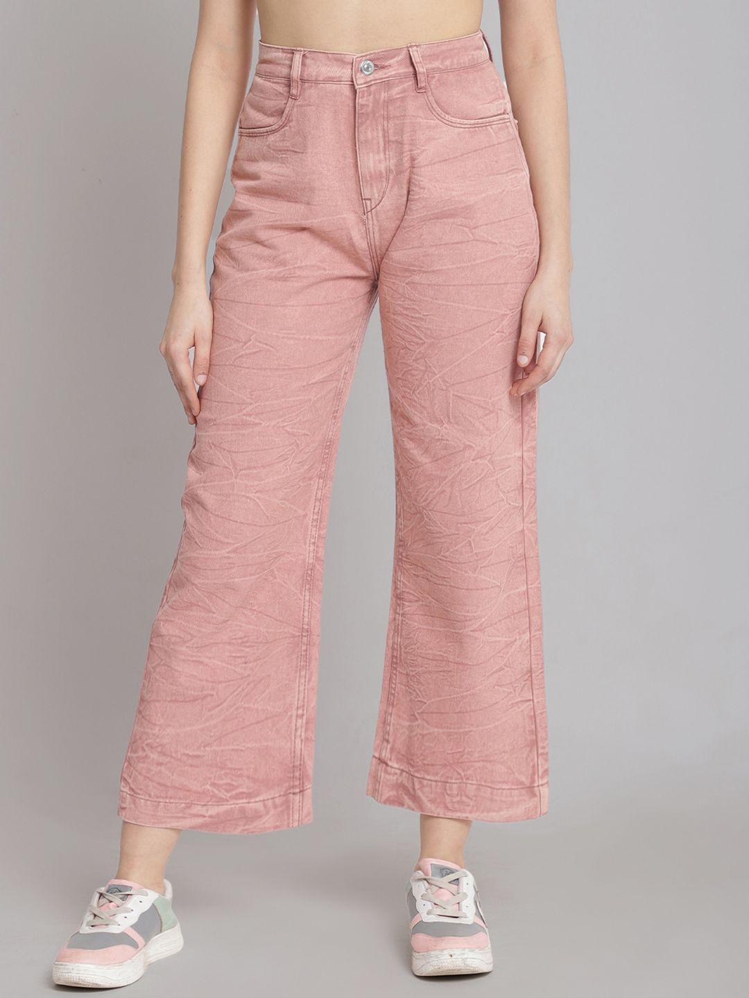 river of design jeans wide leg high-rise stretchable jeans