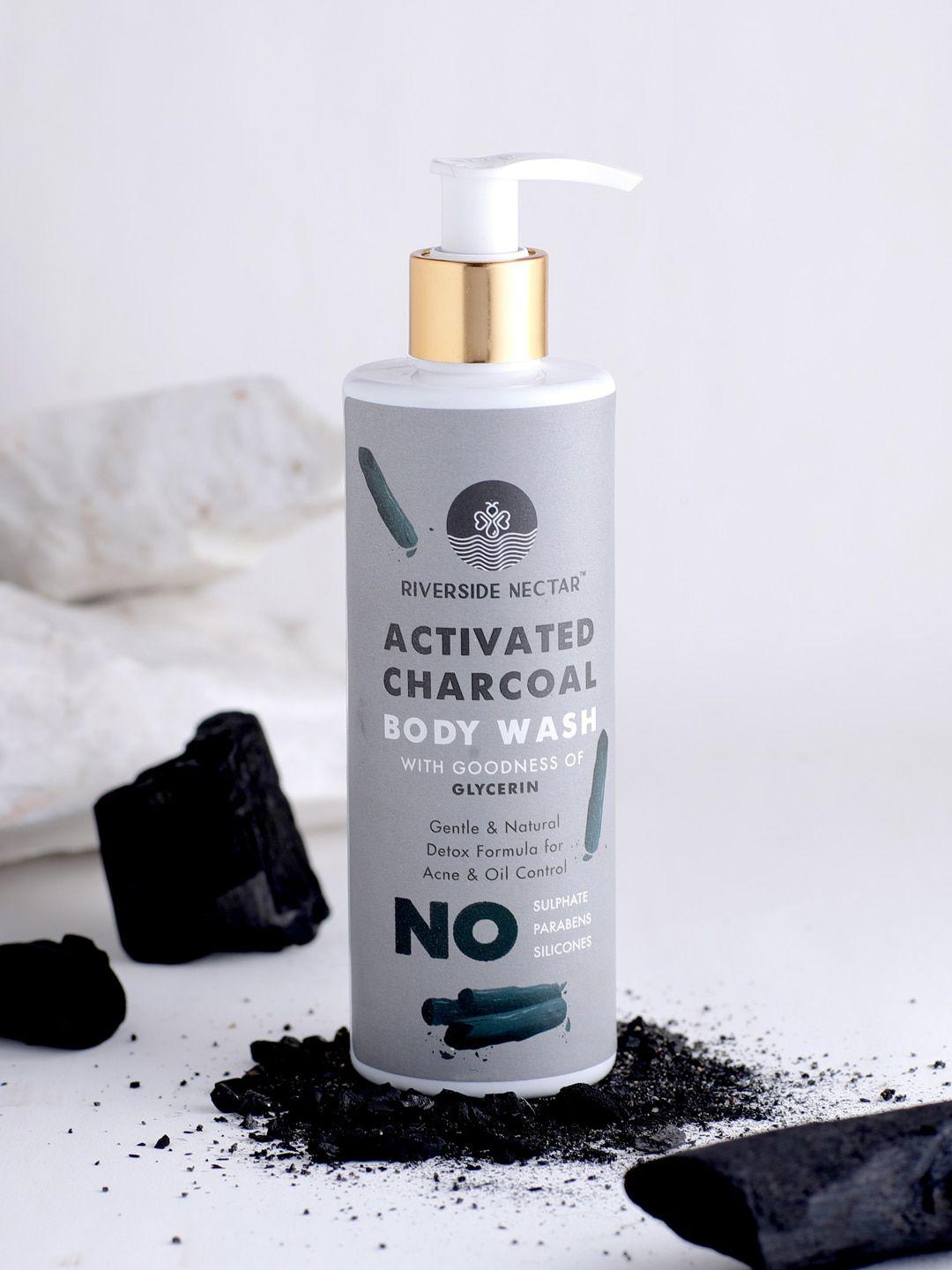 riverside nectar activated charcoal body wash - 250 ml