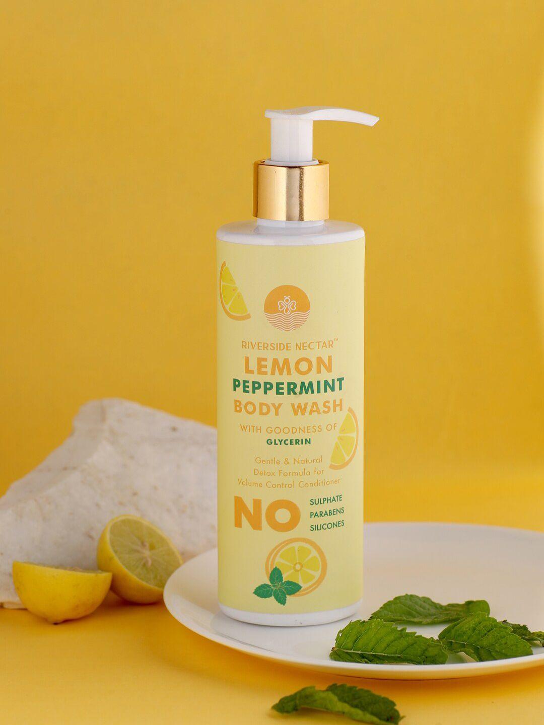 riverside nectar lemon & peppermint body wash - 250 ml