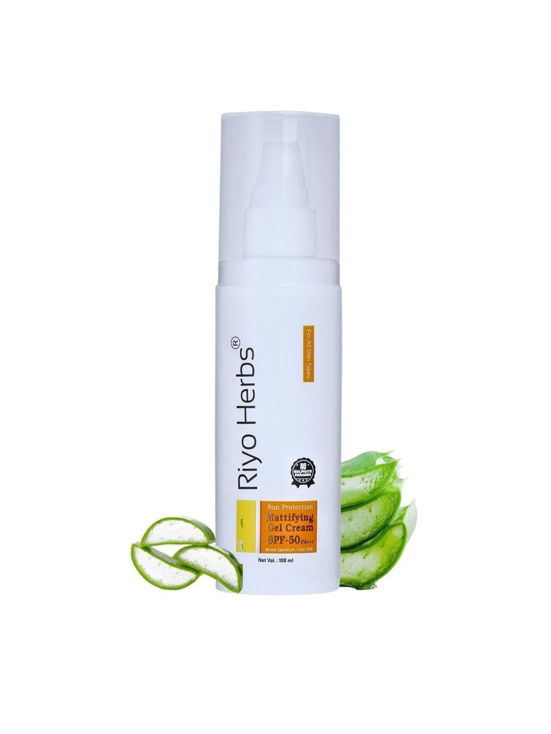 riyo herbs sun protection mattifying gel cream spf 50 pa+++ - 100 ml