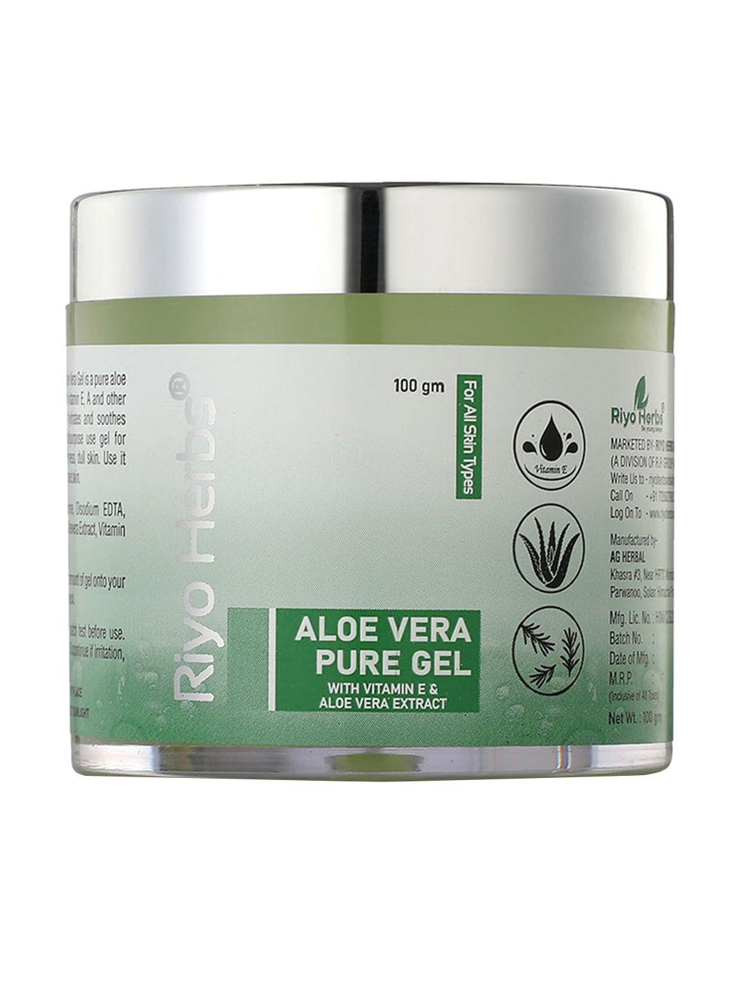 riyo herbs aloe vera pure gel with vitamin e for all skin types 100gm