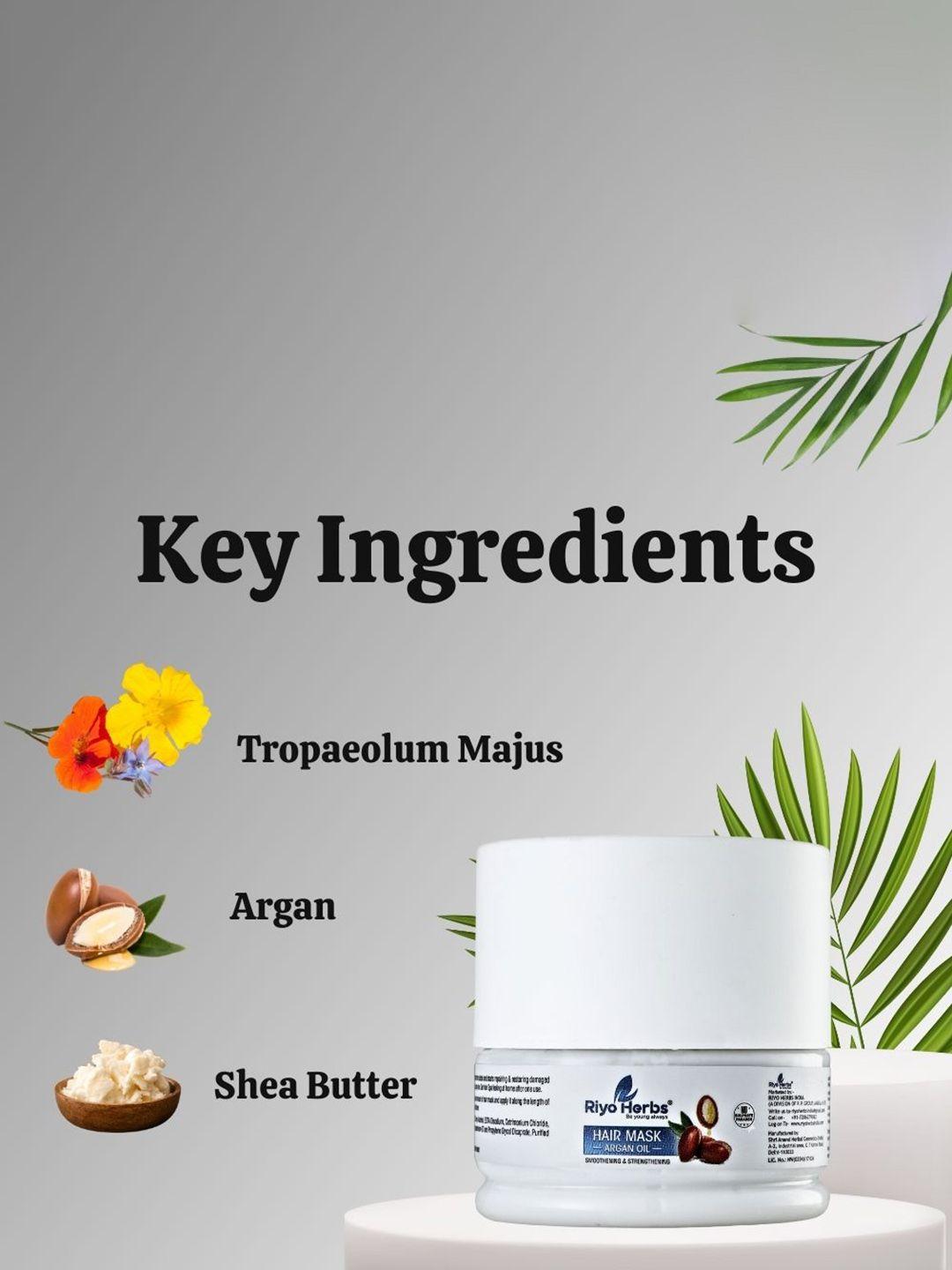 riyo herbs argan oil hair mask for smoothening & straightening - 200g