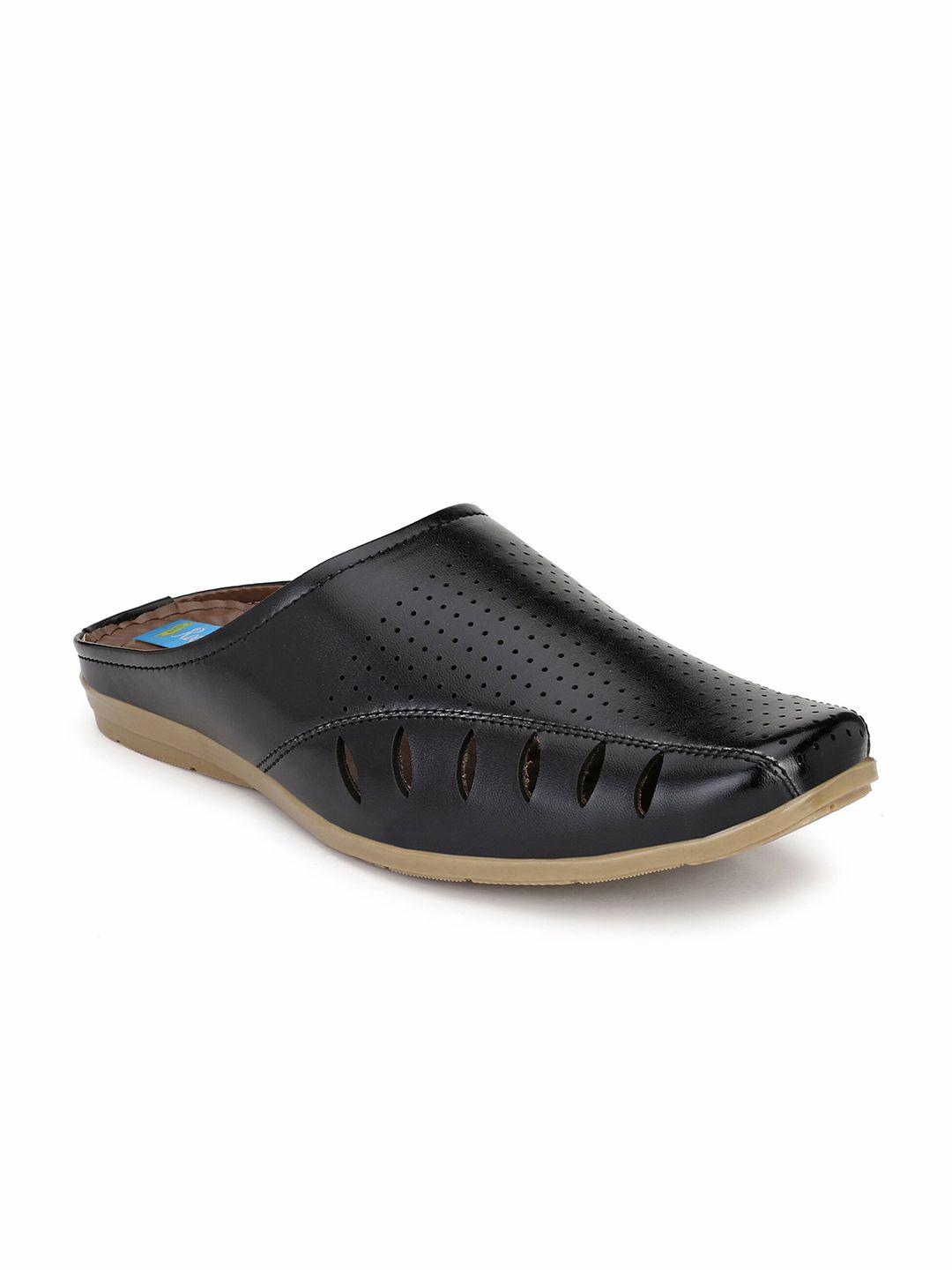 rl rocklin men black shoe-style sandals