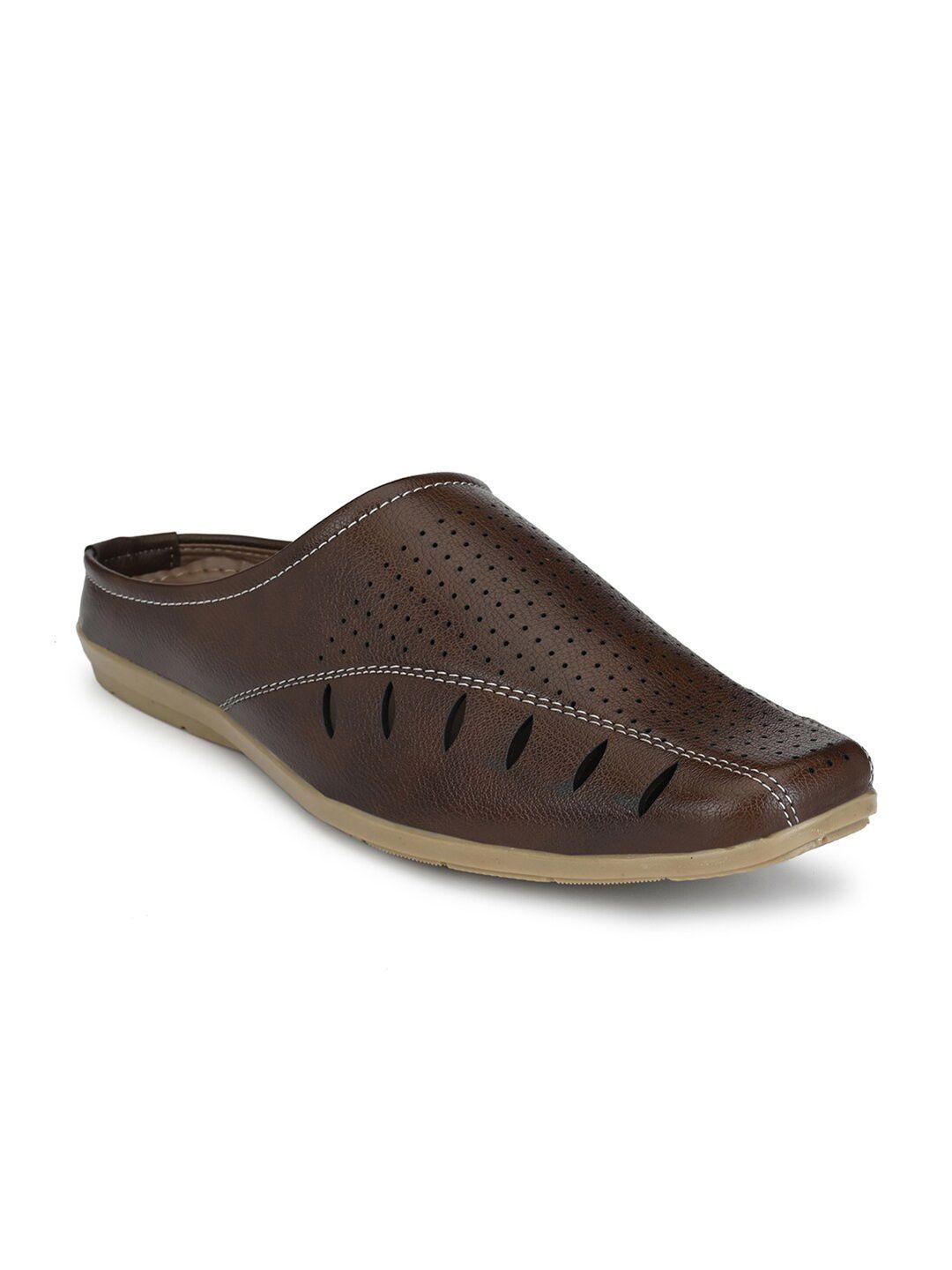 rl rocklin men brown shoe-style sandals