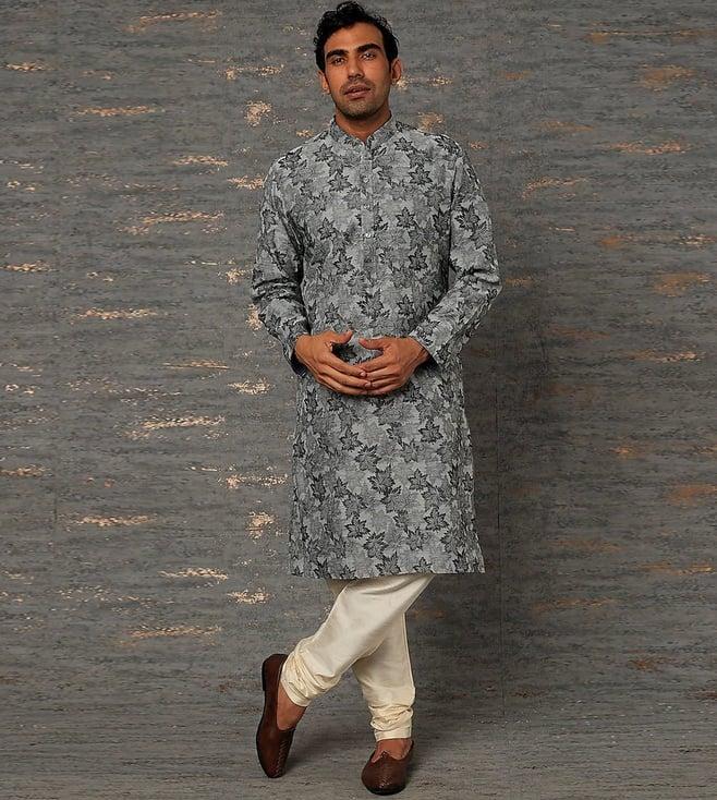 rng safawala grey seher kurta with pant