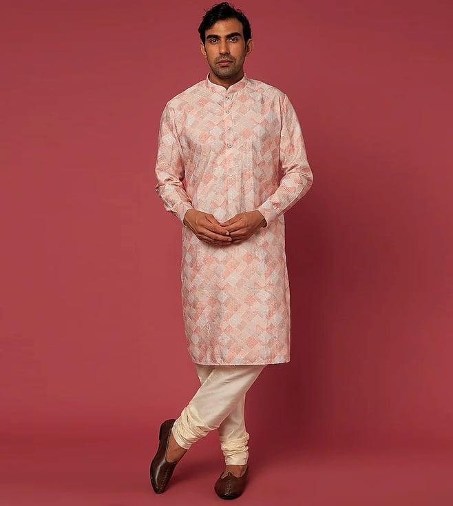 rng safawala peach seher kurta with pant