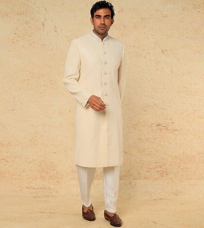 rng safawala white seher kurta with pant