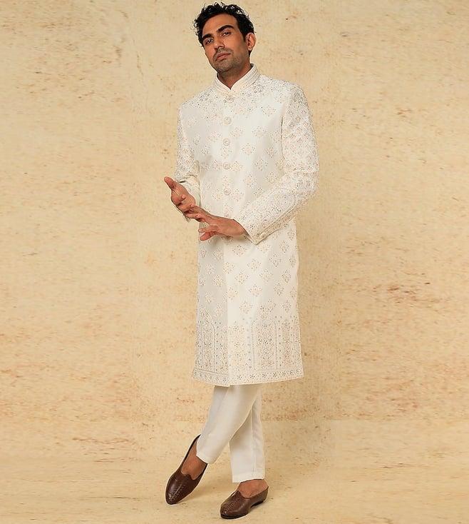 rng safawala white seher kurta with pant