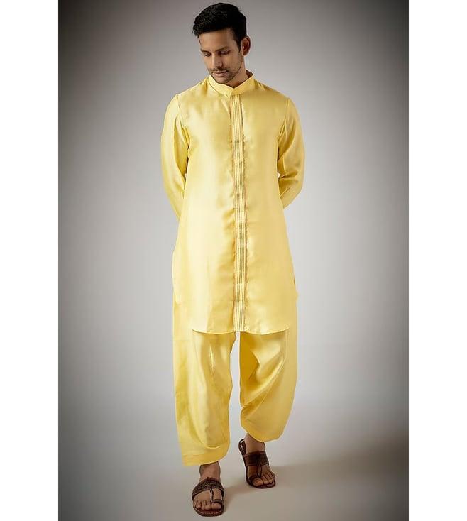 rng safawala yellow kurta patiala set