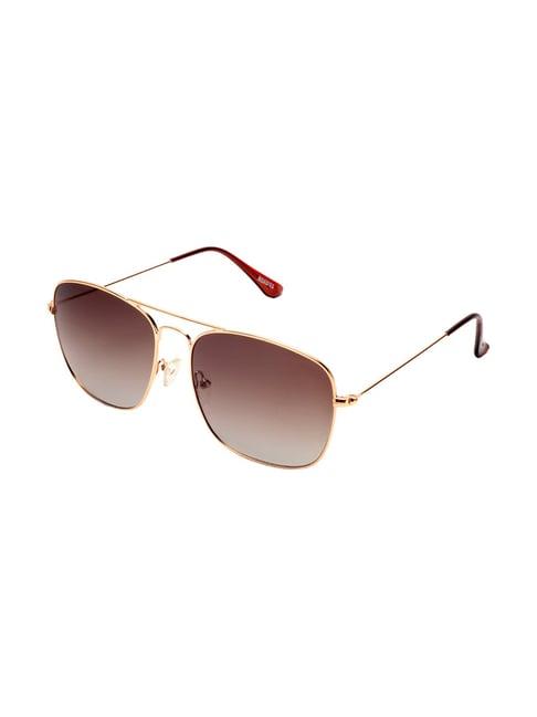 roadies brown polarized square unisex sunglasses