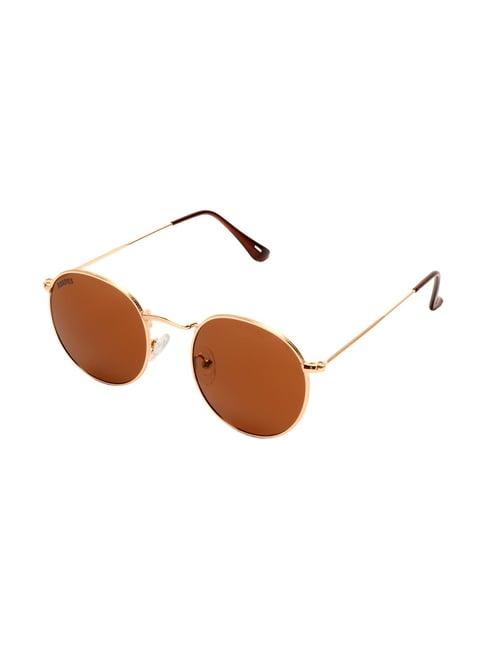 roadies brown round unisex sunglasses