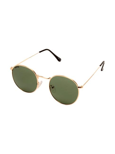 roadies dark green round unisex sunglasses