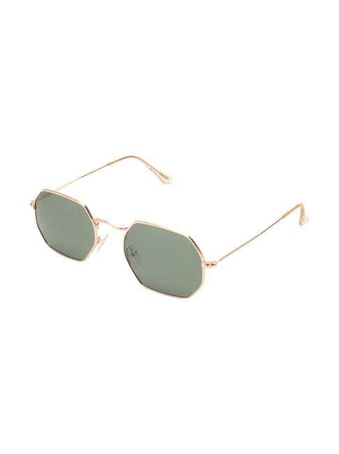 roadies green polarized geometric unisex sunglasses