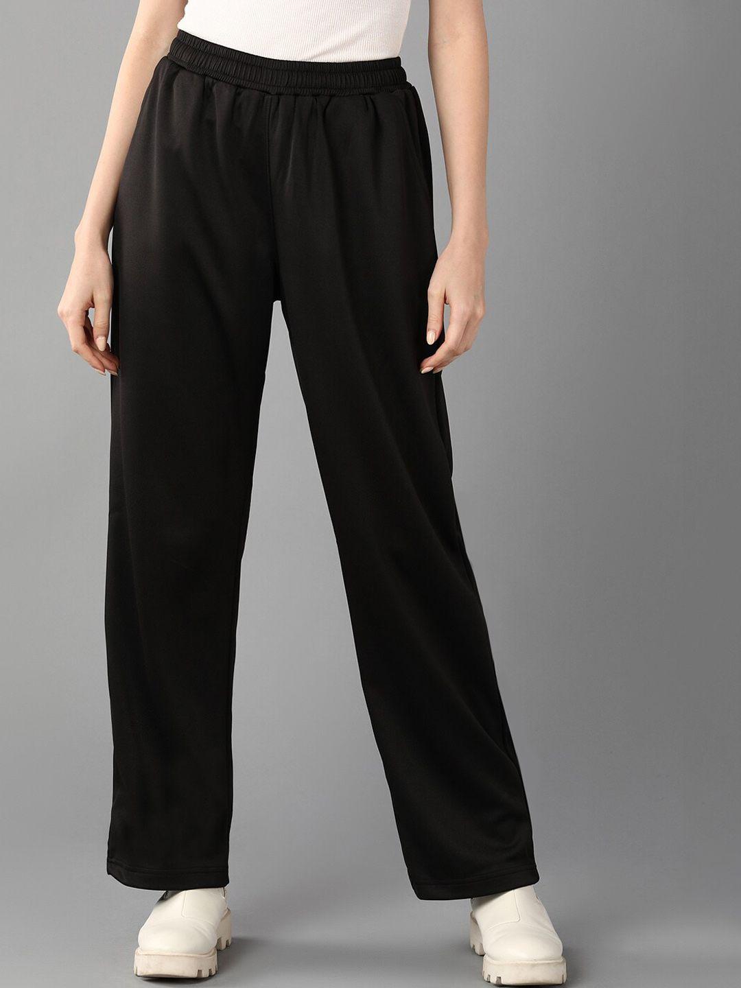 roadster-black-women-straight-fit-high-rise-track-pants