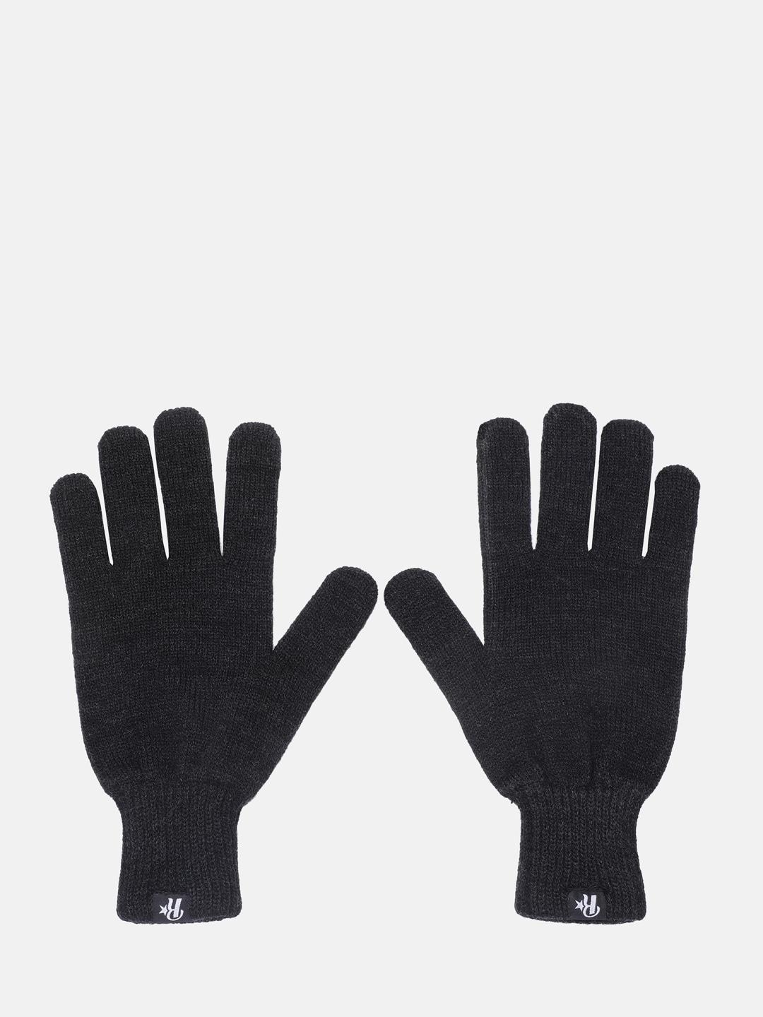roadster charcoal grey solid acrylic gloves