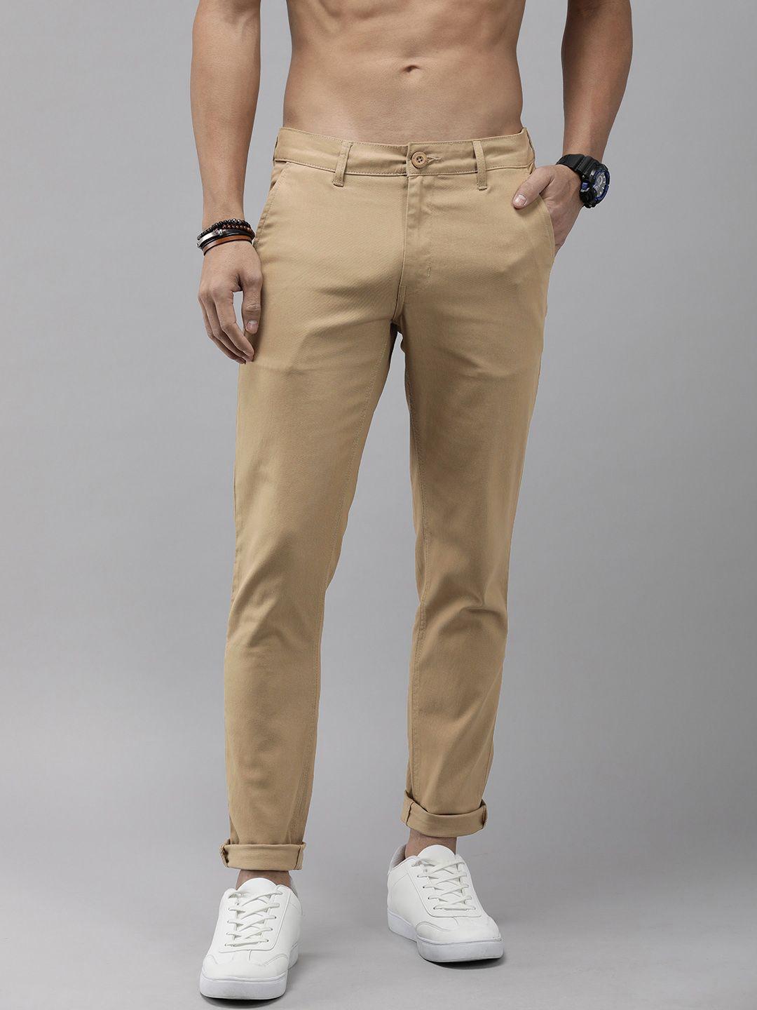 roadster classic slim fit cotton chinos trousers