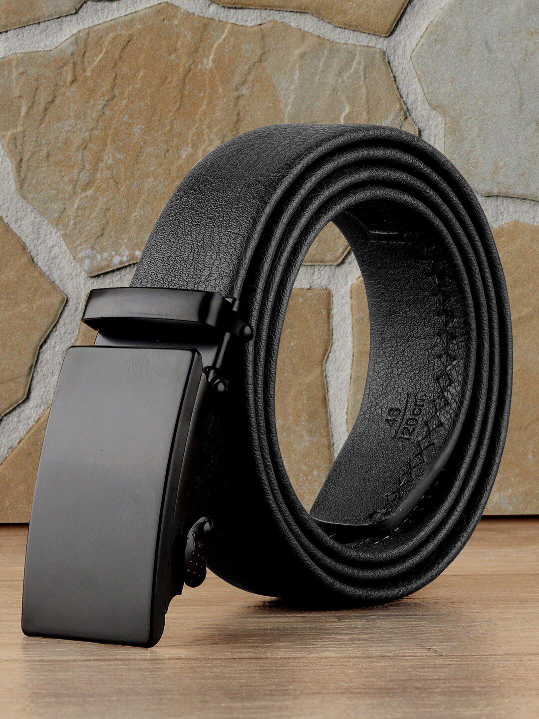 roadster men black artificial leather belt
