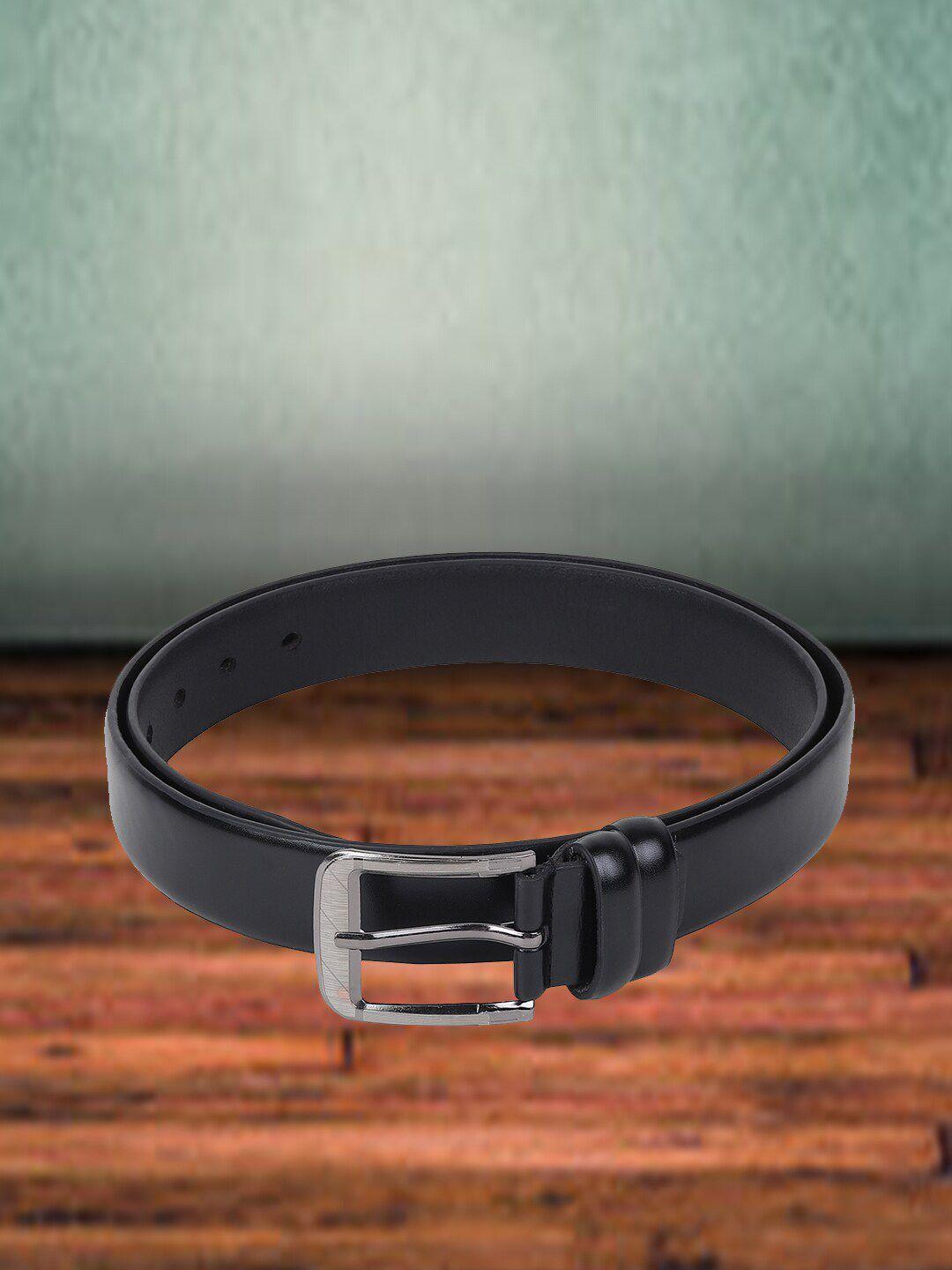roadster men black synthetic leather formal belt