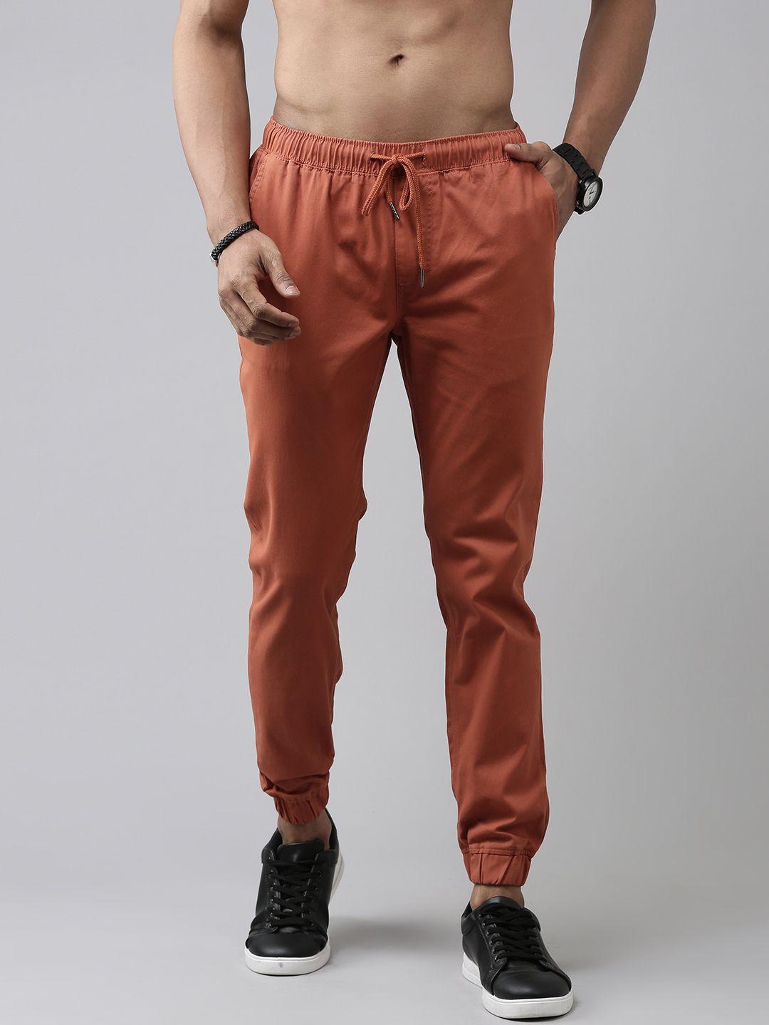 roadster men pink joggers trousers