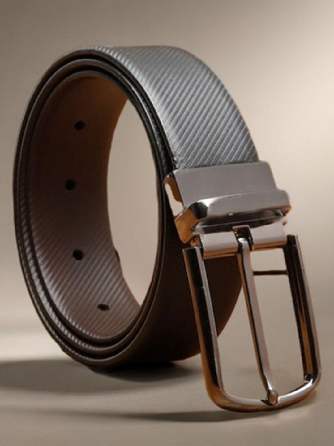 roadster men textured reversible leather belt