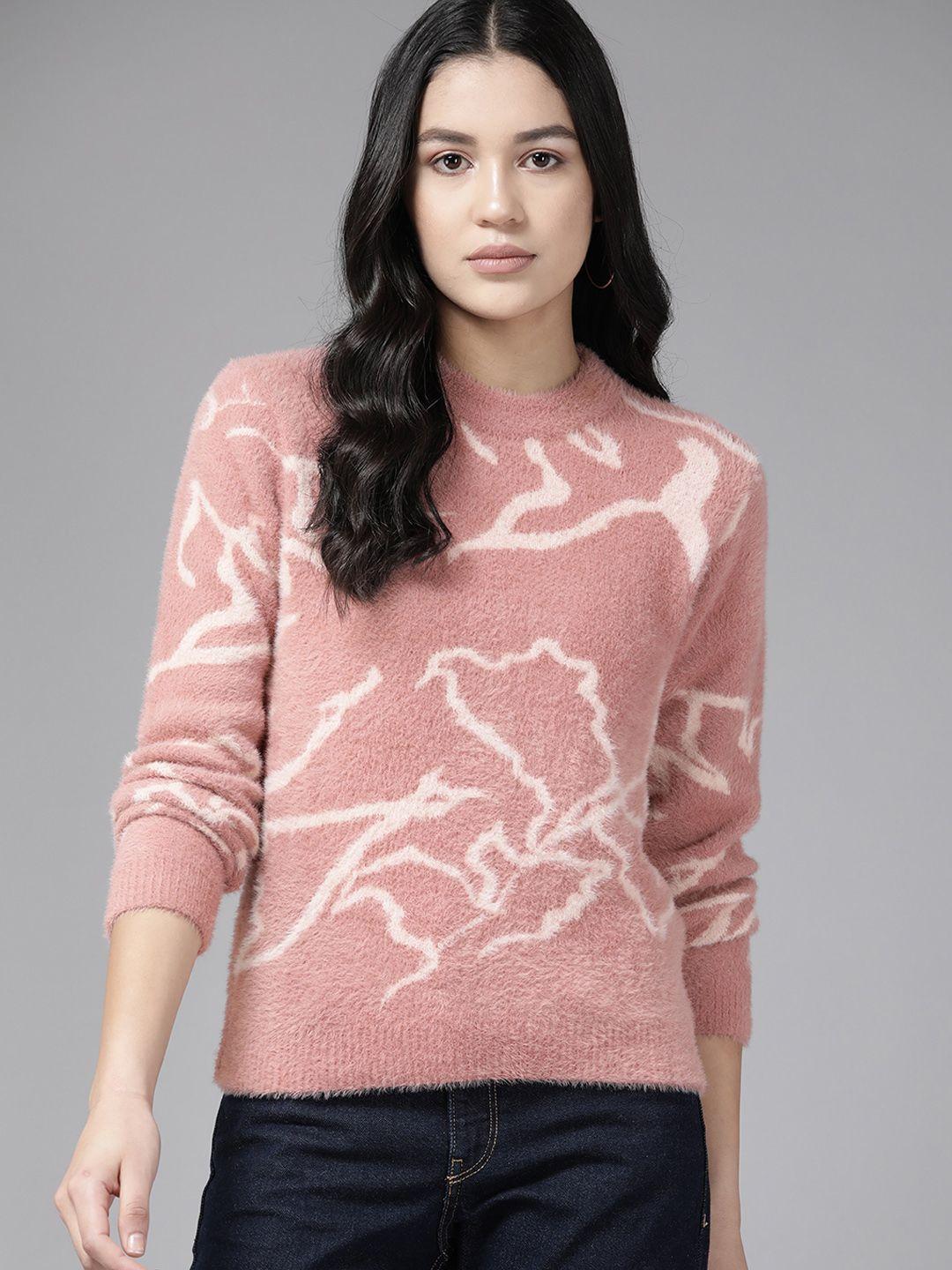 roadster the lifestyle co. women abstract design pullover