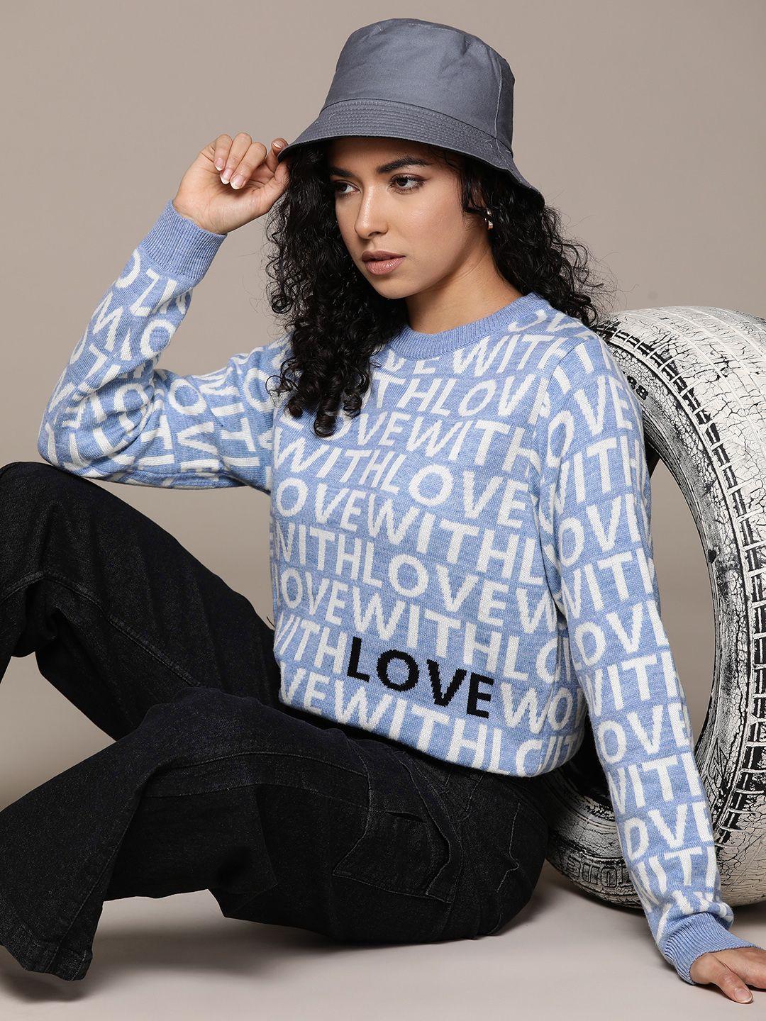 roadster typography printed acrylic pullover
