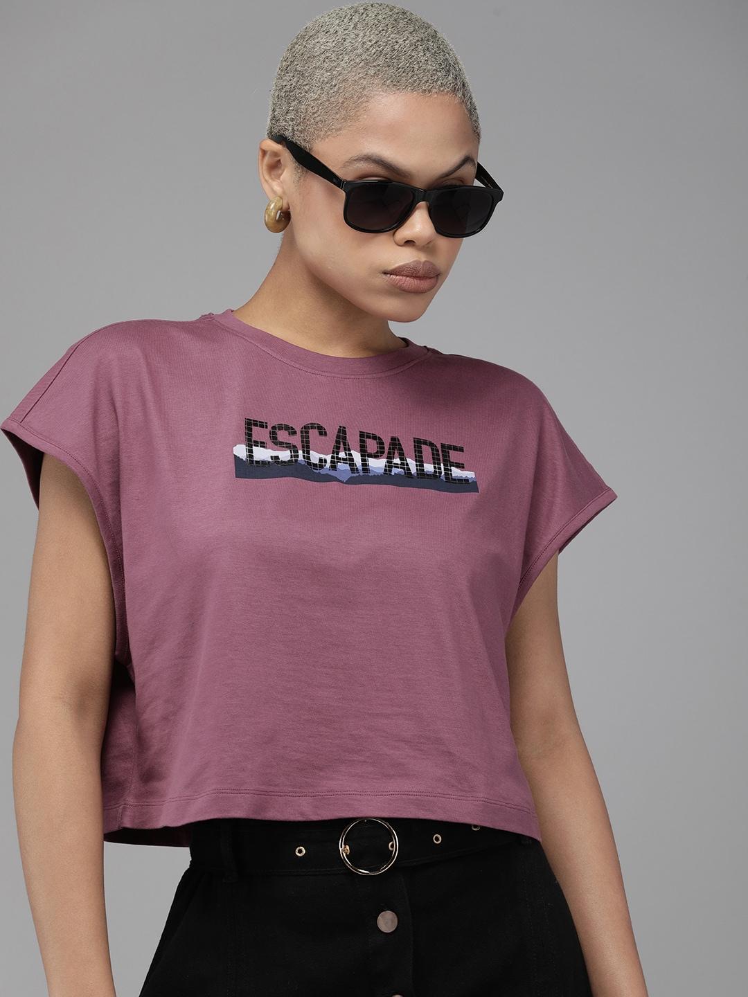 roadster typography printed extended sleeves boxy t-shirt