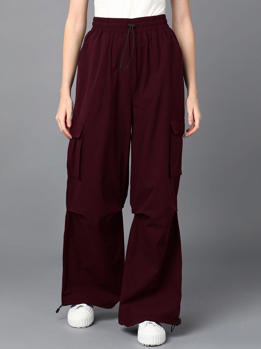 roadster women mid-rise baggy fit track pants