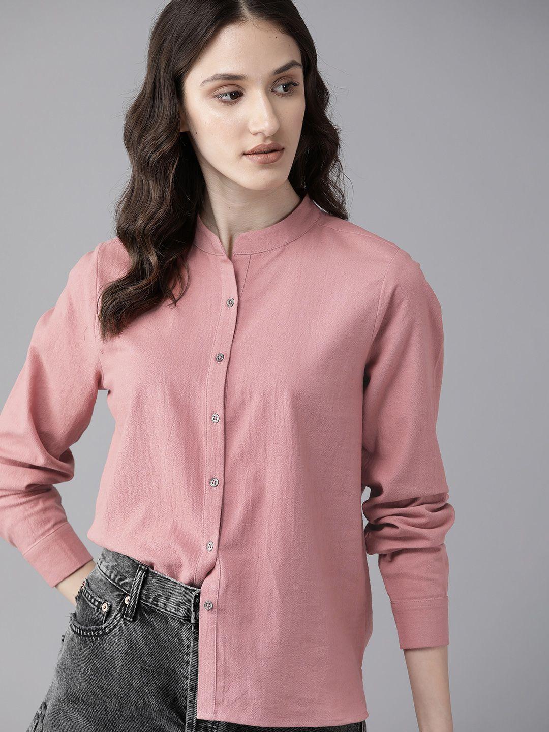 roadster women rose opaque casual shirt